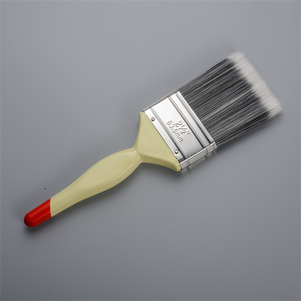 2-1 / 2 pulgadas Blanco y negro PBT Oval Red Tail Manija Pincel de pintura