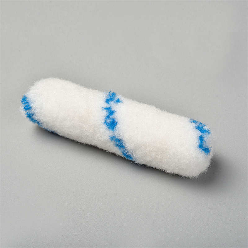 Mini tapa de rodillo azul de 4 pulgadas de poliéster poliéster